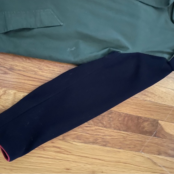 Trench two tone wool sleeve coat - Picture 1 of 14